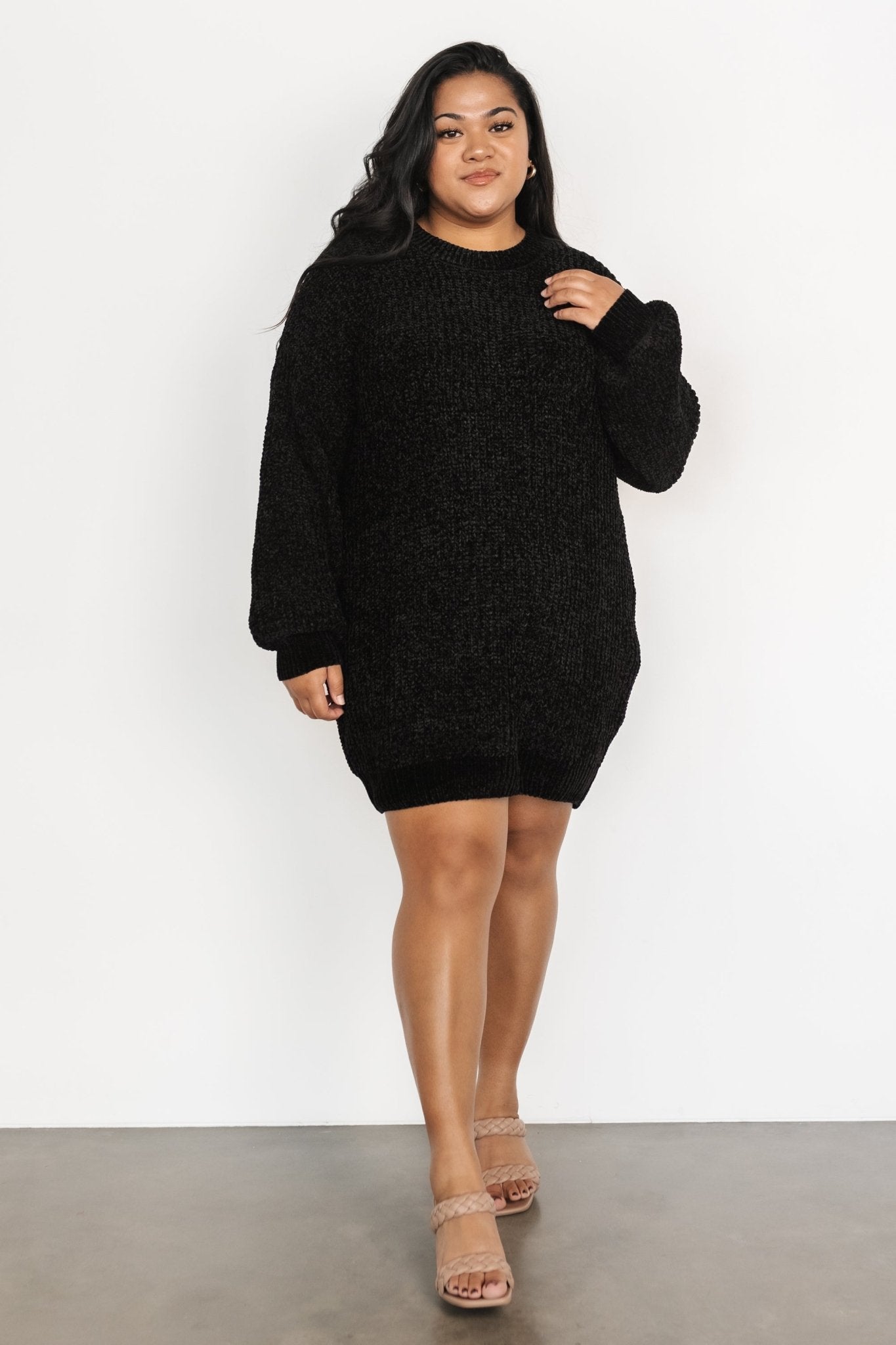 Christa Sweater Dress | Black - Baltic Born