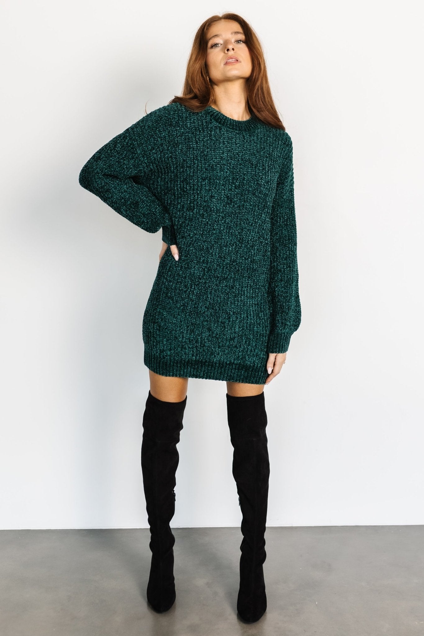 Christa Sweater Dress | Emerald - Baltic Born