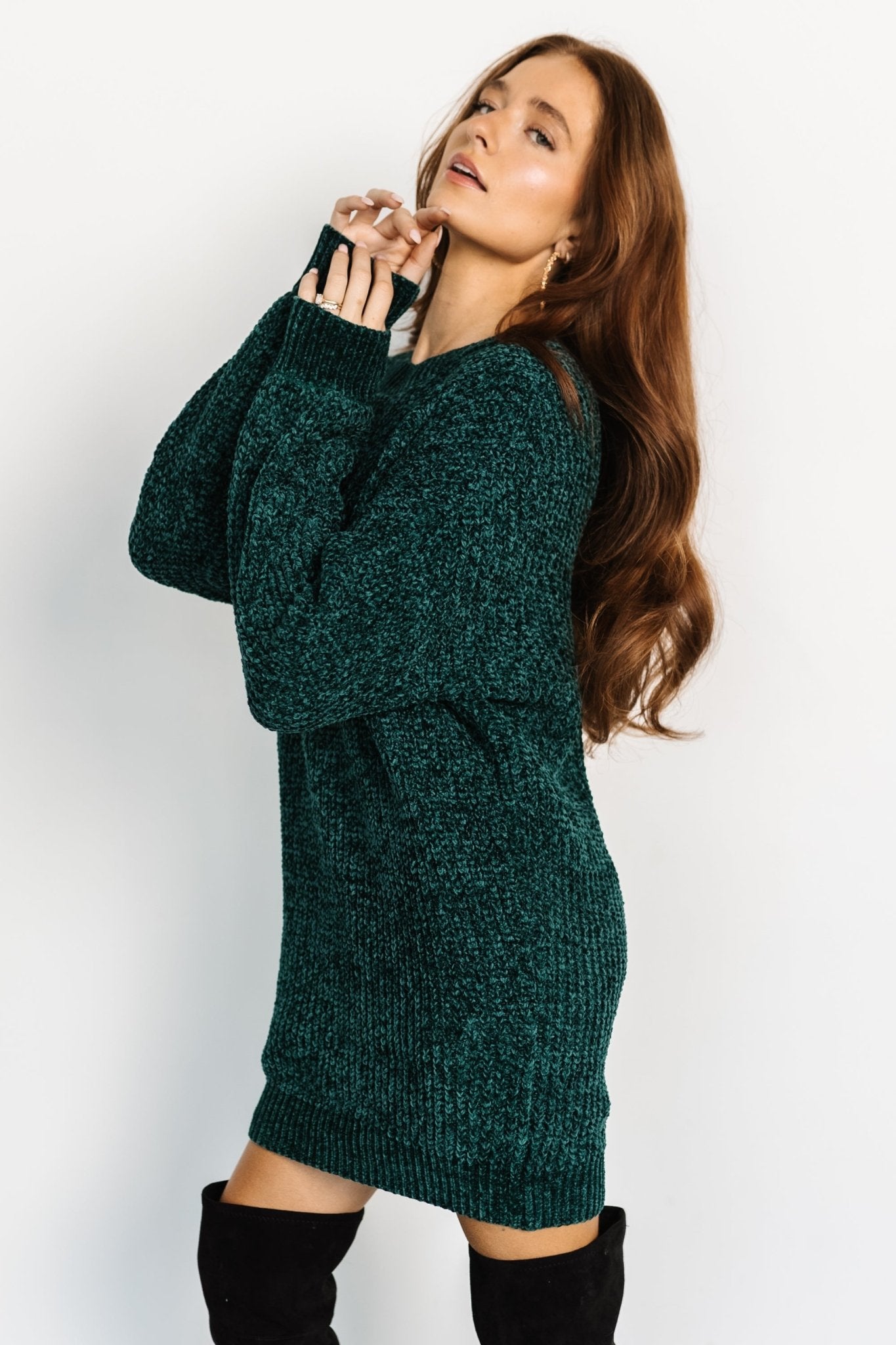 Christa Sweater Dress | Emerald - Baltic Born