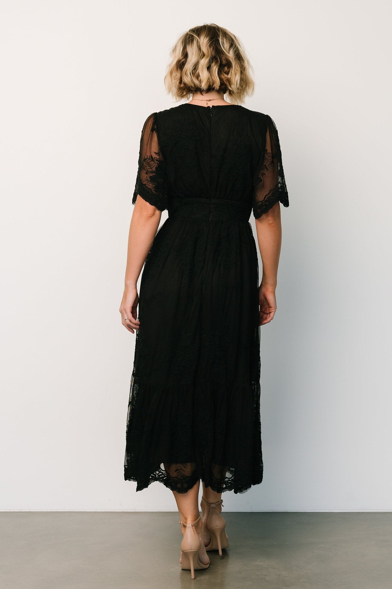 Clarisa Lace Midi Dress | Black - Baltic Born