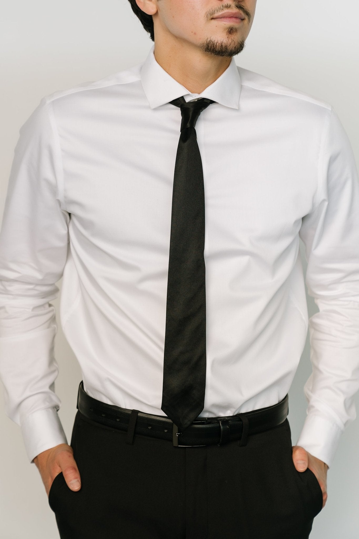 Classic Satin Tie | Black - Baltic Born