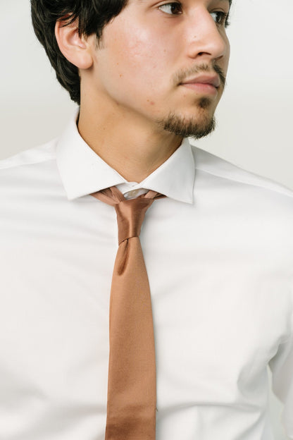 Classic Satin Tie | Bronze - Baltic Born