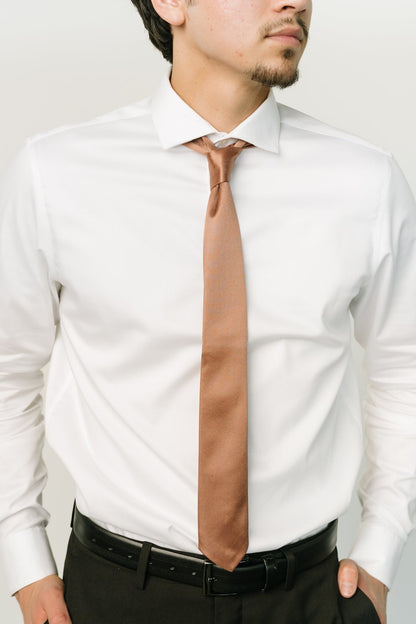 Classic Satin Tie | Bronze - Baltic Born