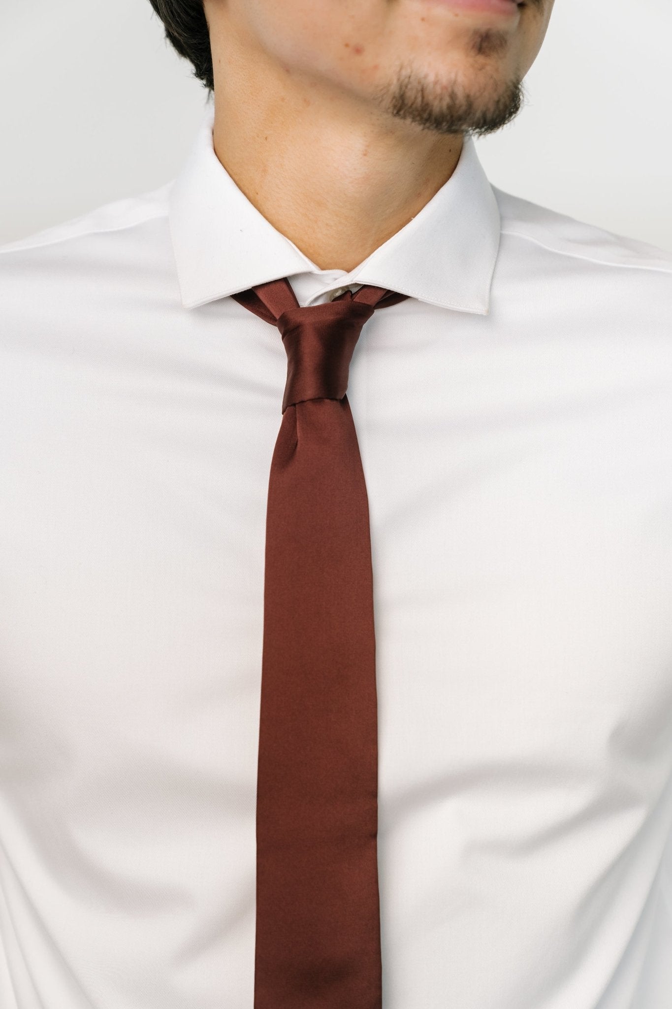 Classic Satin Tie | Dark Clove - Baltic Born