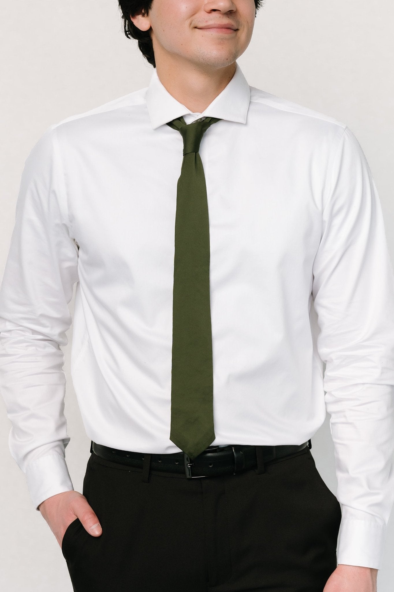 Classic Satin Tie | Juniper Green - Baltic Born