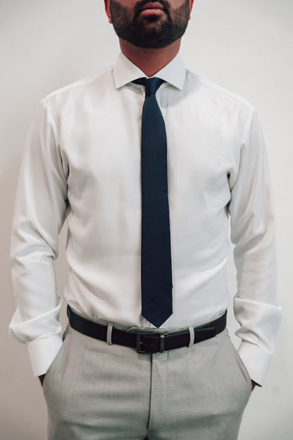 Classic Satin Tie | Navy - Baltic Born