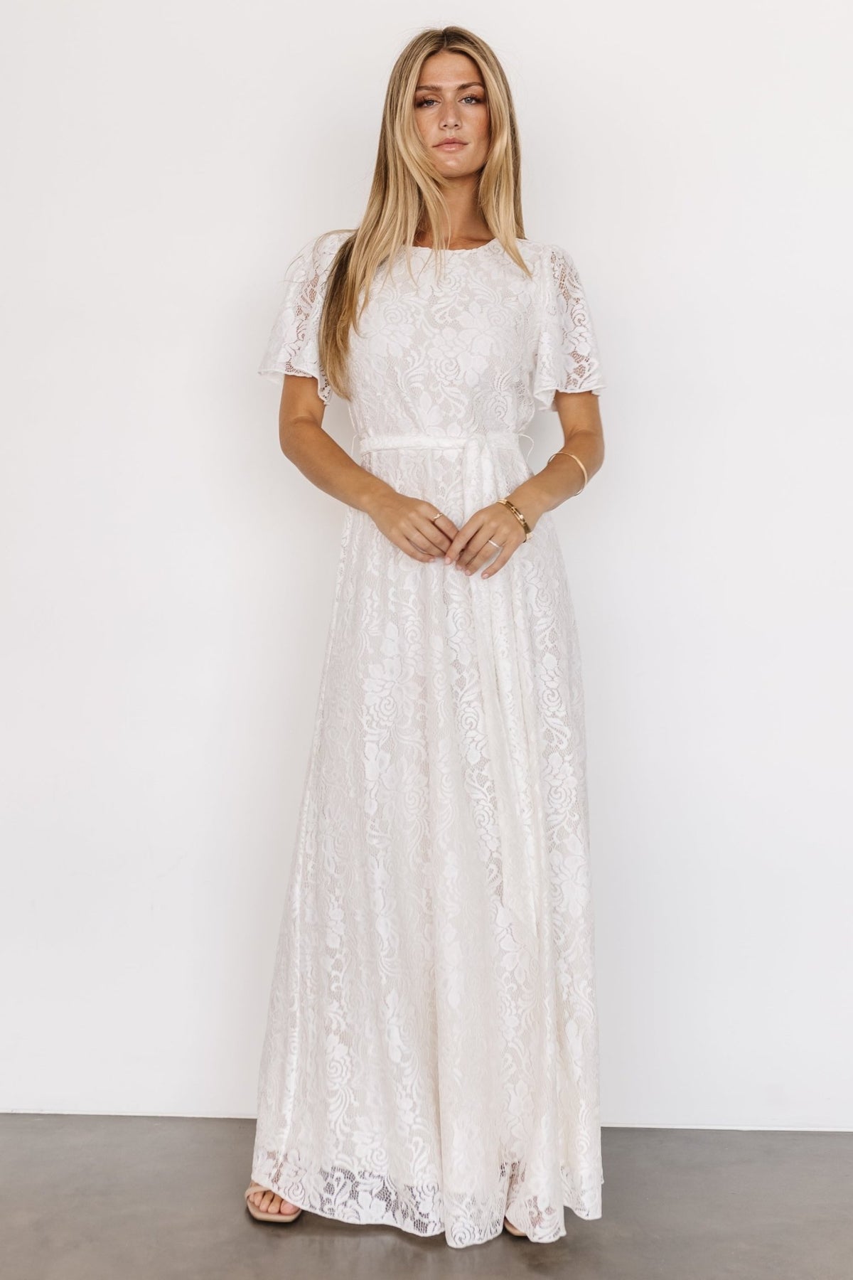 Claudia Lace Maxi Dress | Off White | Baltic Born