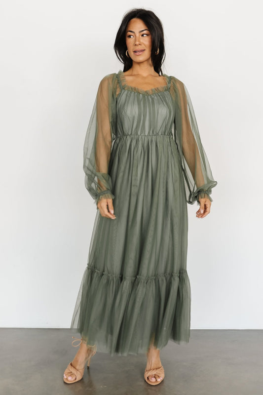 Cleobelle Maxi Dress | Dusty Olive - Baltic Born