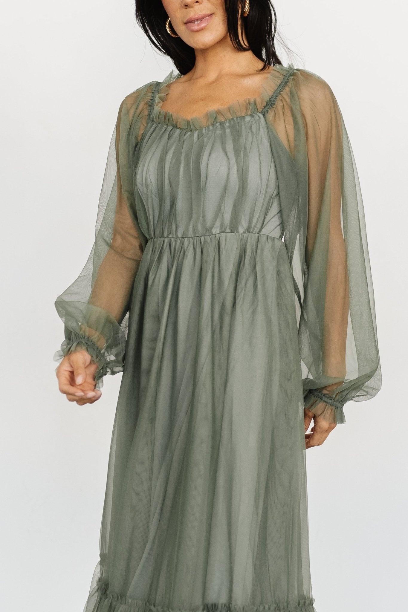 Cleobelle Maxi Dress | Dusty Olive - Baltic Born