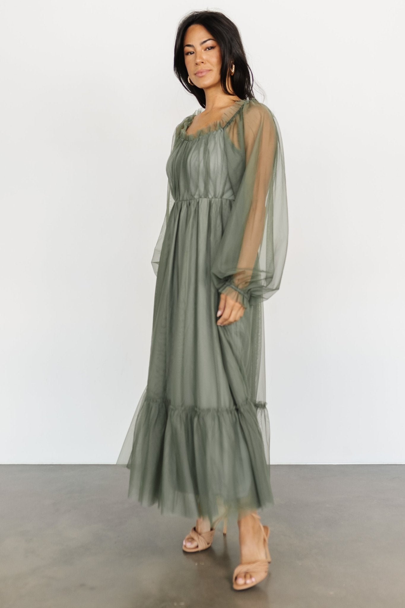 Cleobelle Maxi Dress | Dusty Olive - Baltic Born