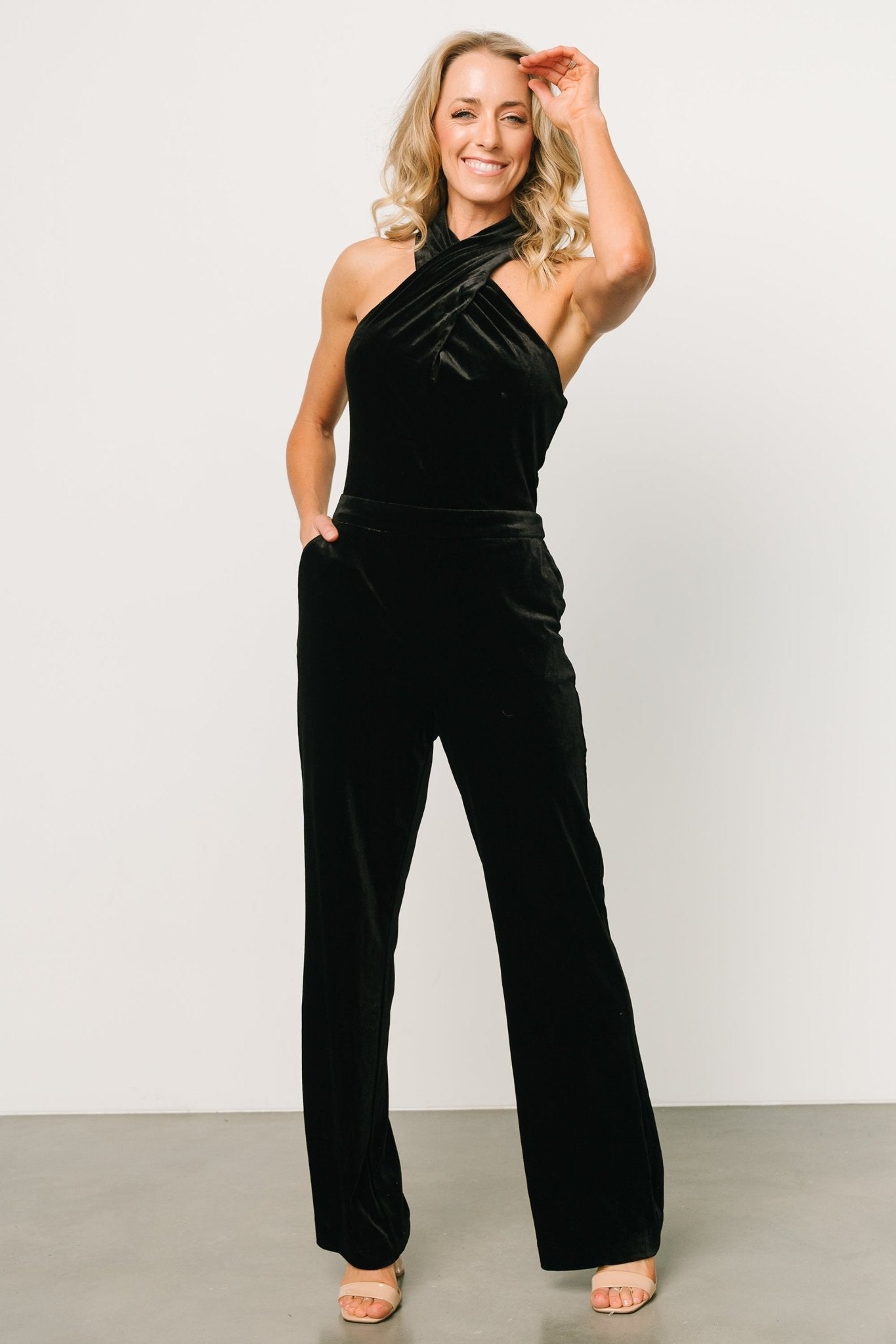 Cleopatra Velvet Jumpsuit | Black - Baltic Born