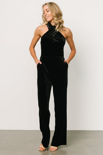 Cleopatra Velvet Jumpsuit | Black - Baltic Born