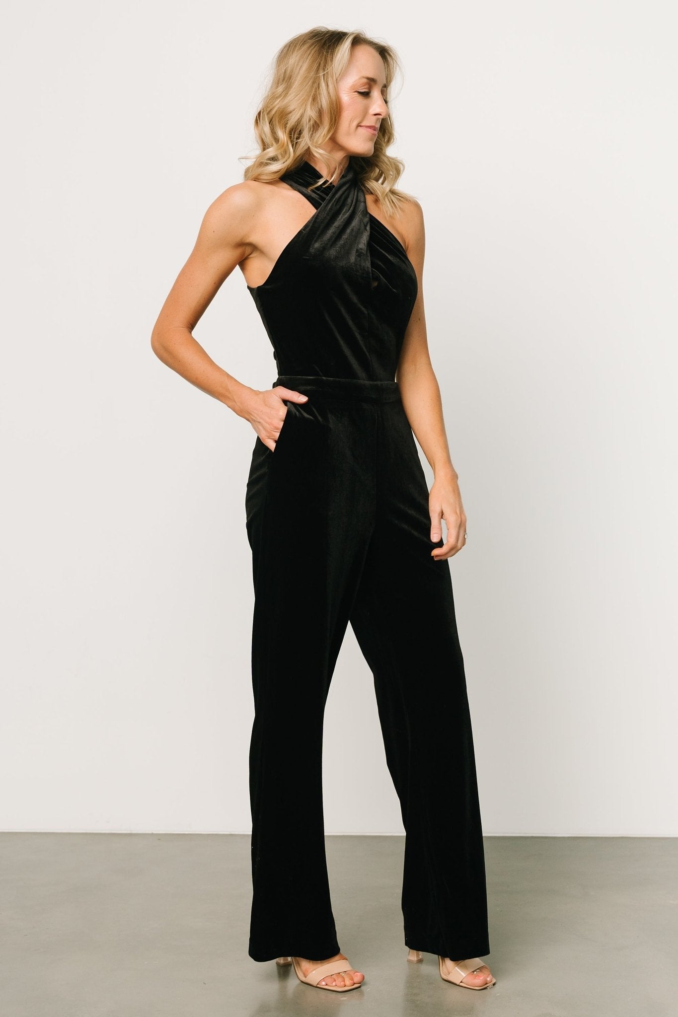 Cleopatra Velvet Jumpsuit | Black - Baltic Born