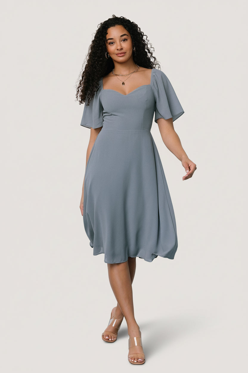 Colette Sweetheart Midi Dress | Navy