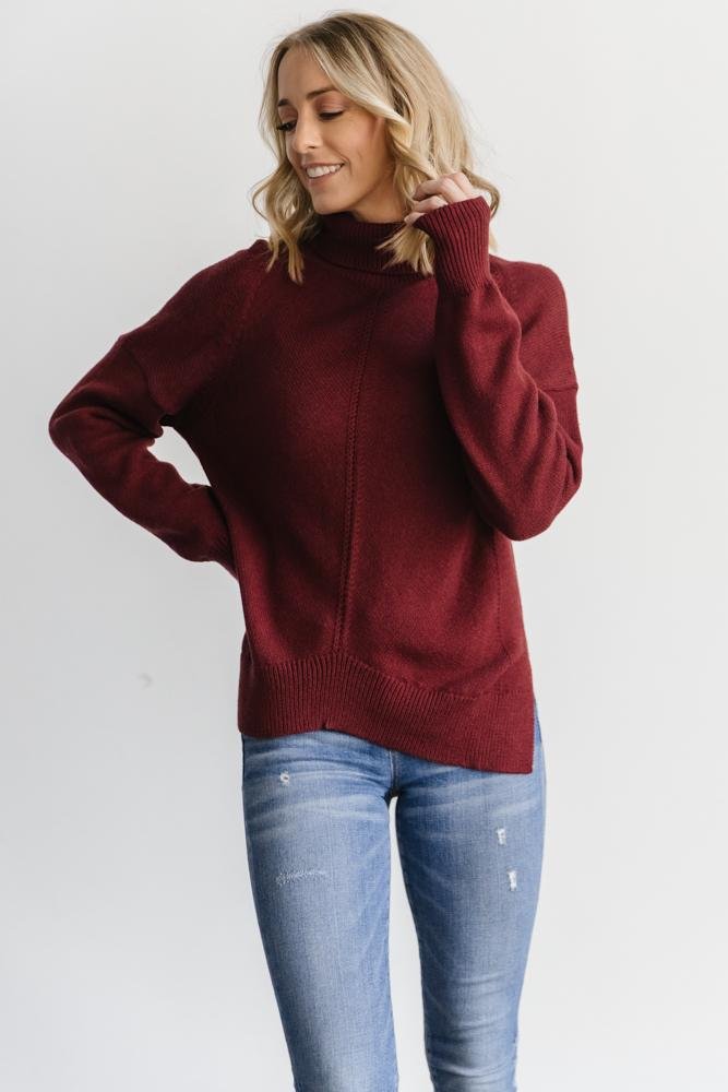 Collins Knit Sweater | Burgundy - Baltic Born