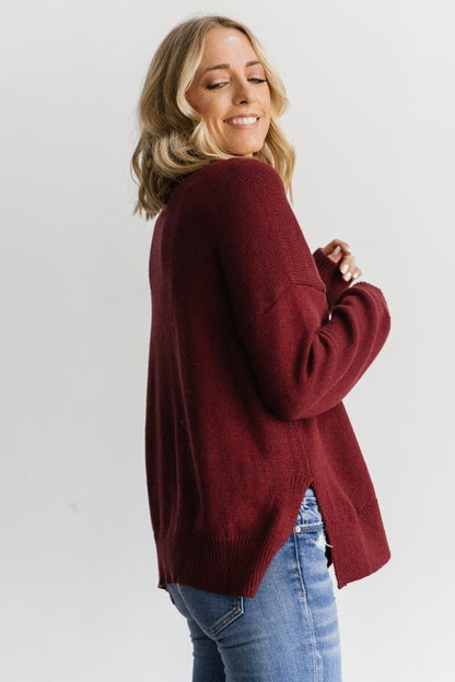 Collins Knit Sweater | Burgundy - Baltic Born