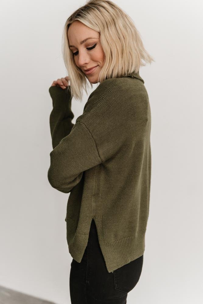 Collins Knit Sweater | Olive - Baltic Born