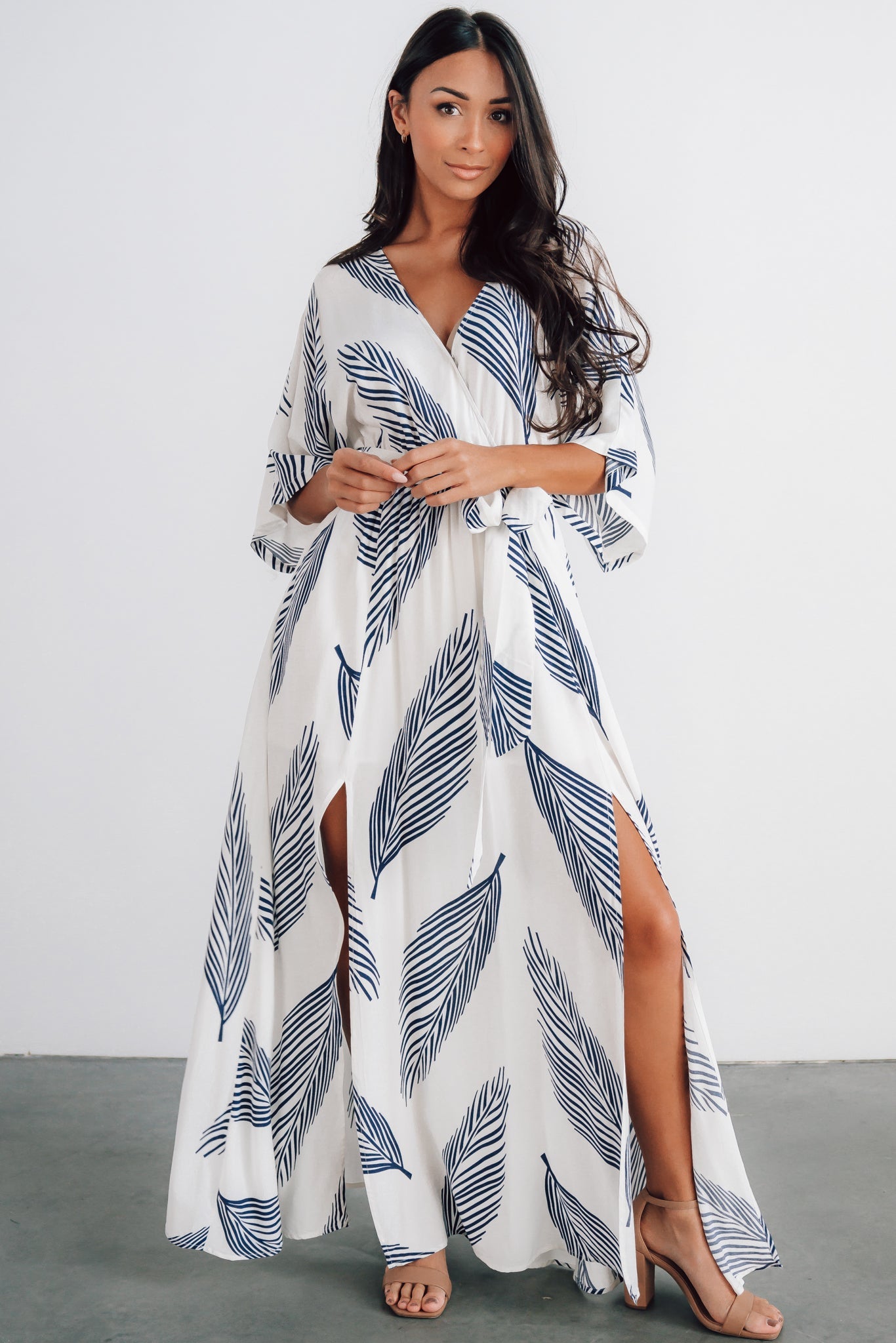 Corinth Print Maxi Dress | Navy - Baltic Born