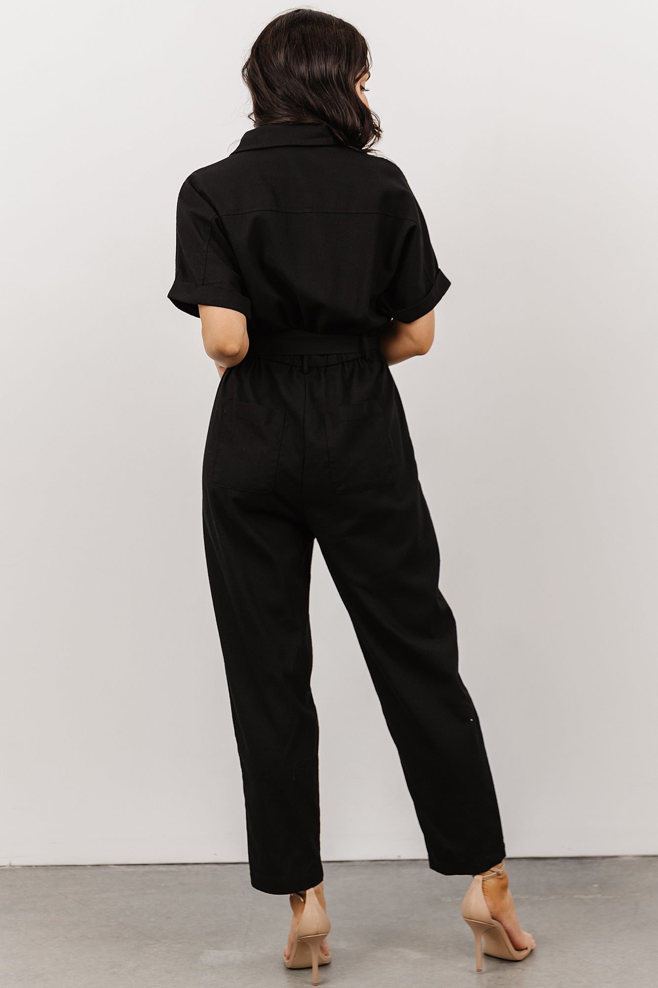 Dallas Button Up Jumpsuit | Black - Baltic Born