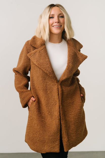 Damien Sherpa Coat | Dark Camel - Baltic Born