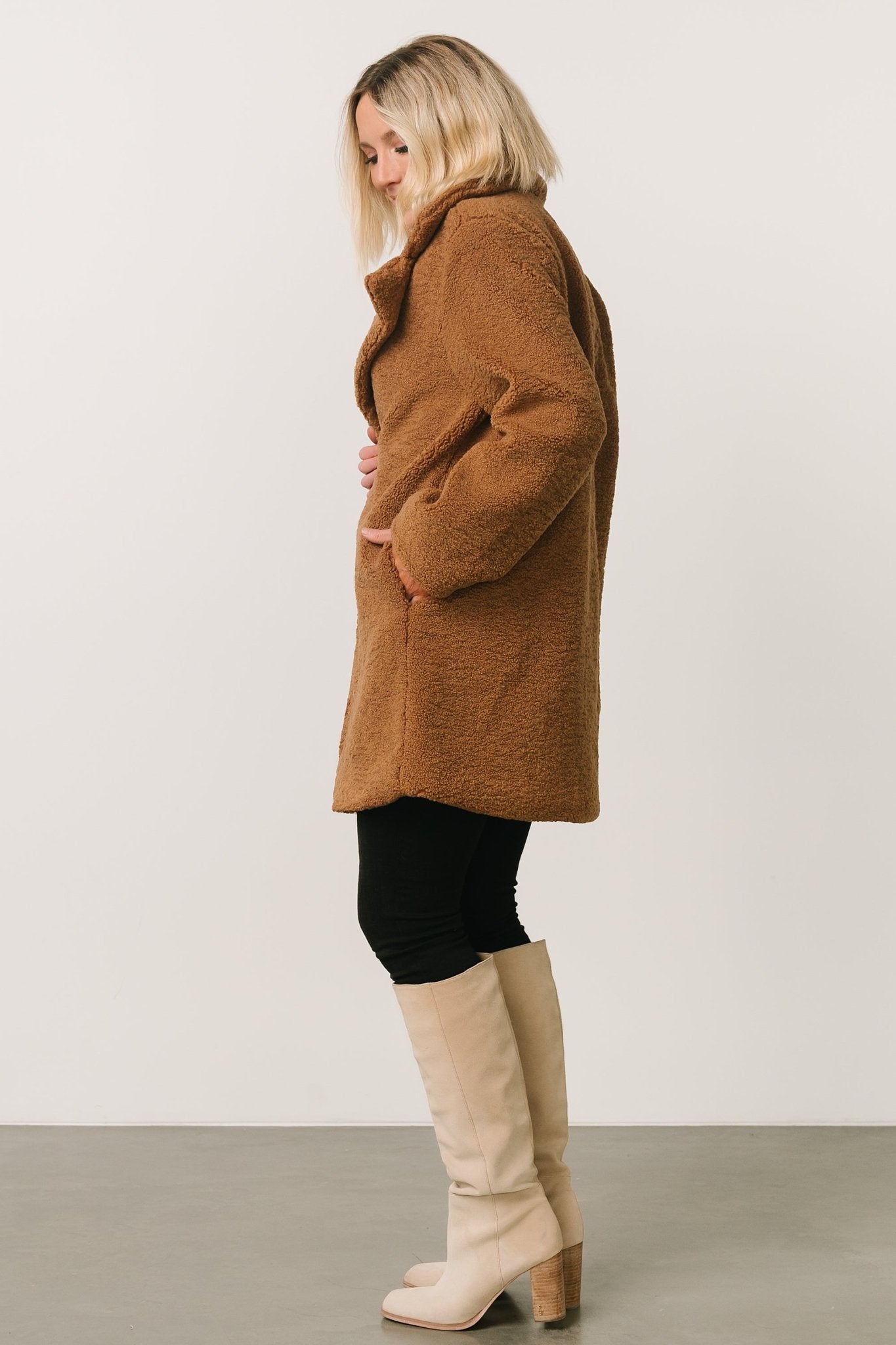 Damien Sherpa Coat | Dark Camel - Baltic Born