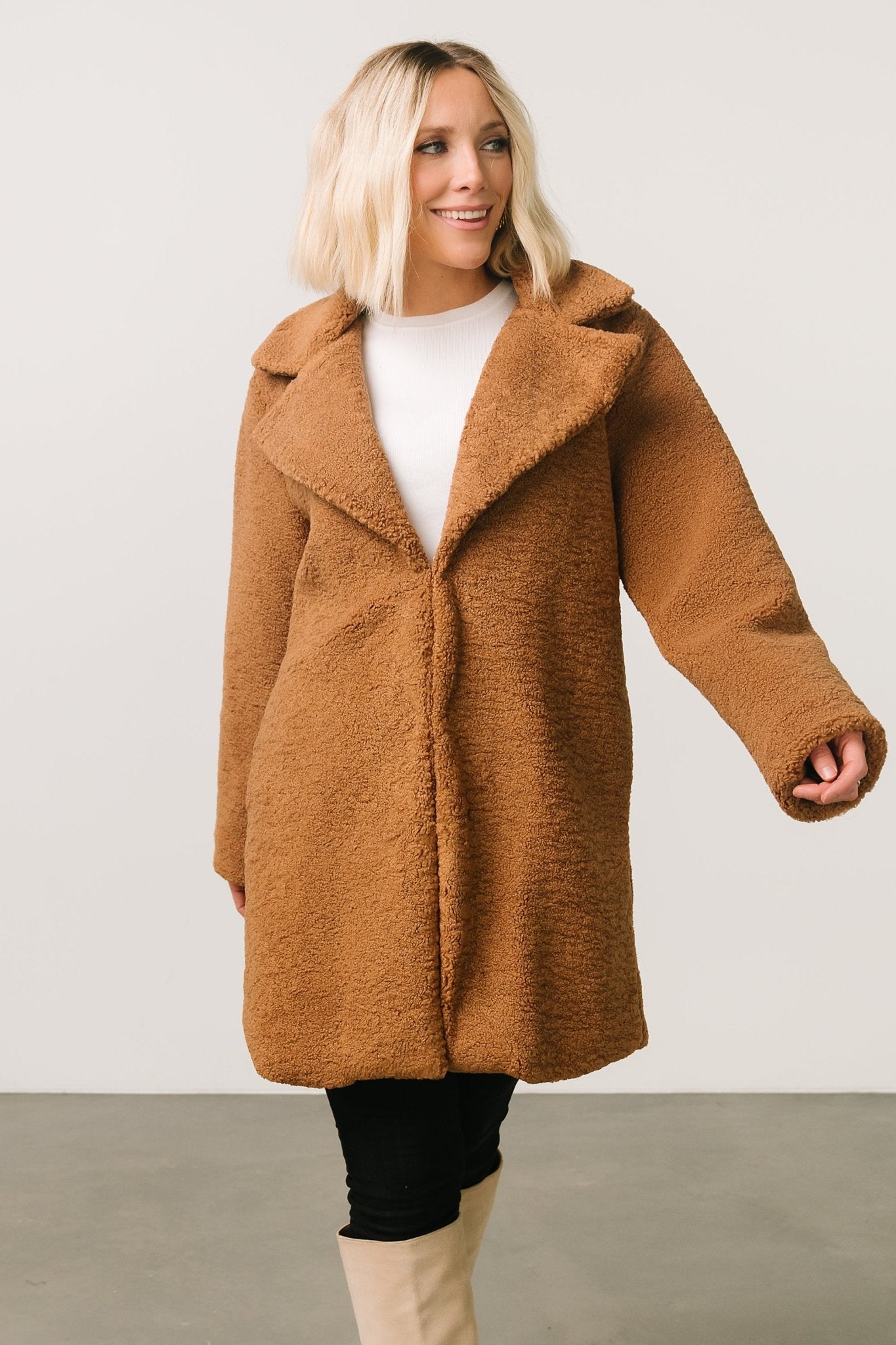 Damien Sherpa Coat | Dark Camel - Baltic Born