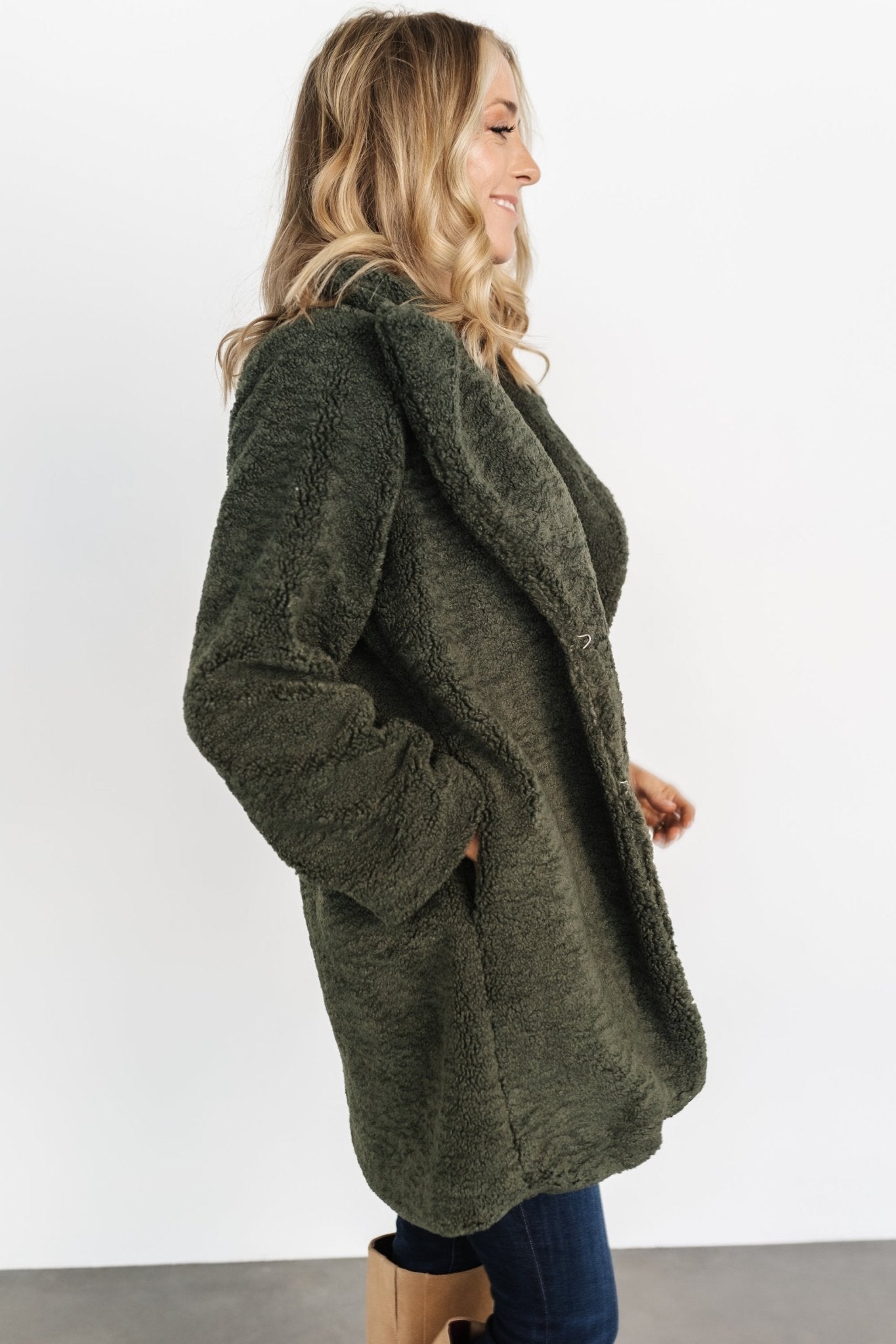 Damien Sherpa Coat | Dark Green - Baltic Born