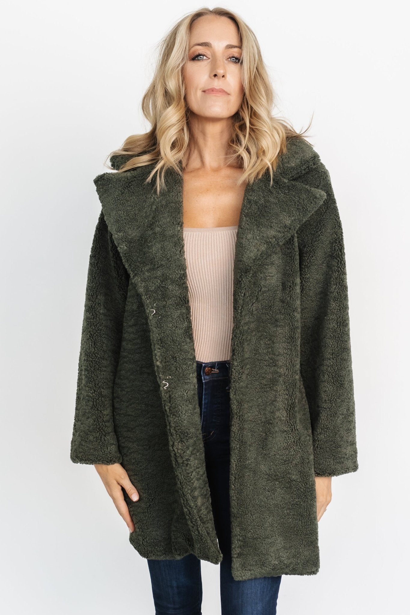 Damien Sherpa Coat | Dark Green - Baltic Born