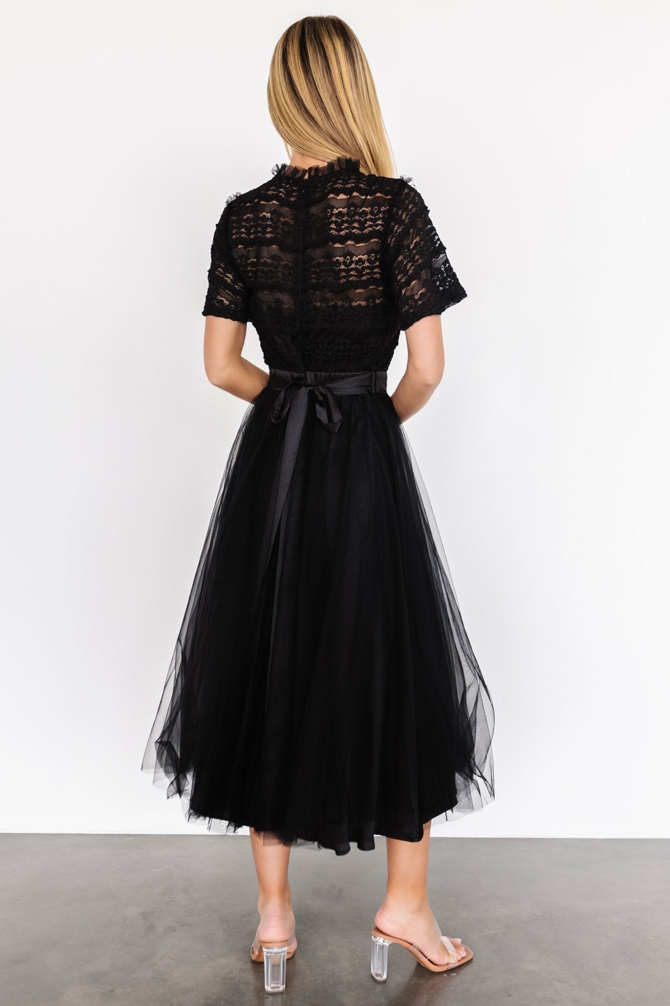 Darcy Tulle Midi Dress | Black - Baltic Born