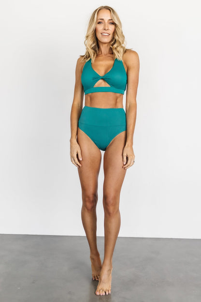 Del Mar Ribbed Bikini Bottom | Jade - Baltic Born