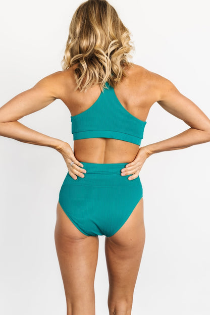 Del Mar Ribbed Bikini Bottom | Jade - Baltic Born