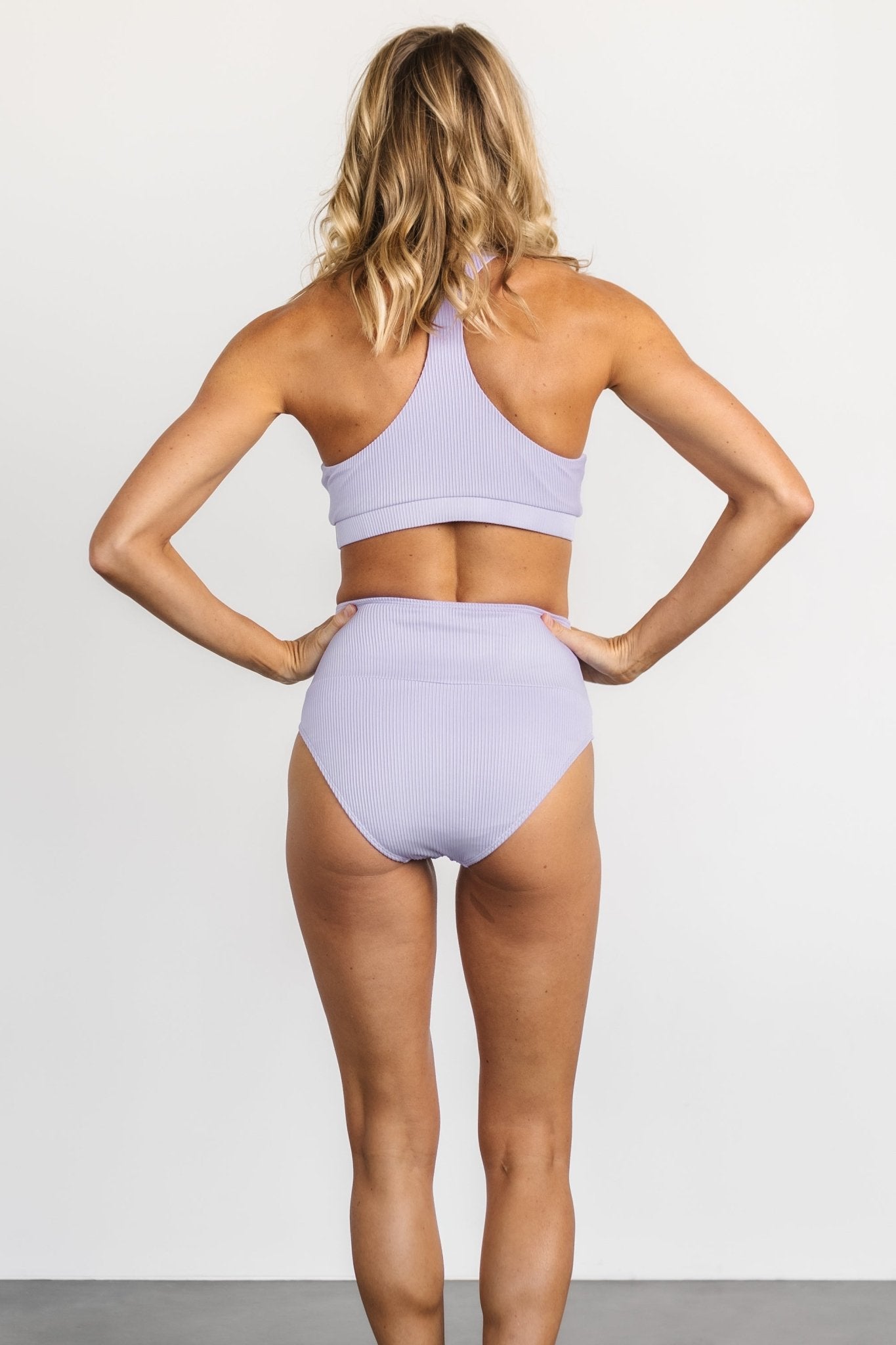 Del Mar Ribbed Bikini Top | Lilac - Baltic Born