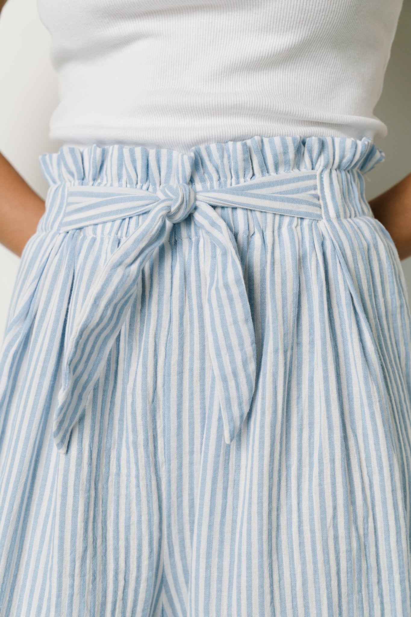 Delphi Wide Leg Pants | Blue Stripe - Baltic Born