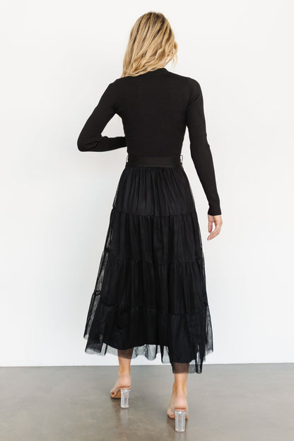 Demi Sweater Tulle Dress | Black - Baltic Born