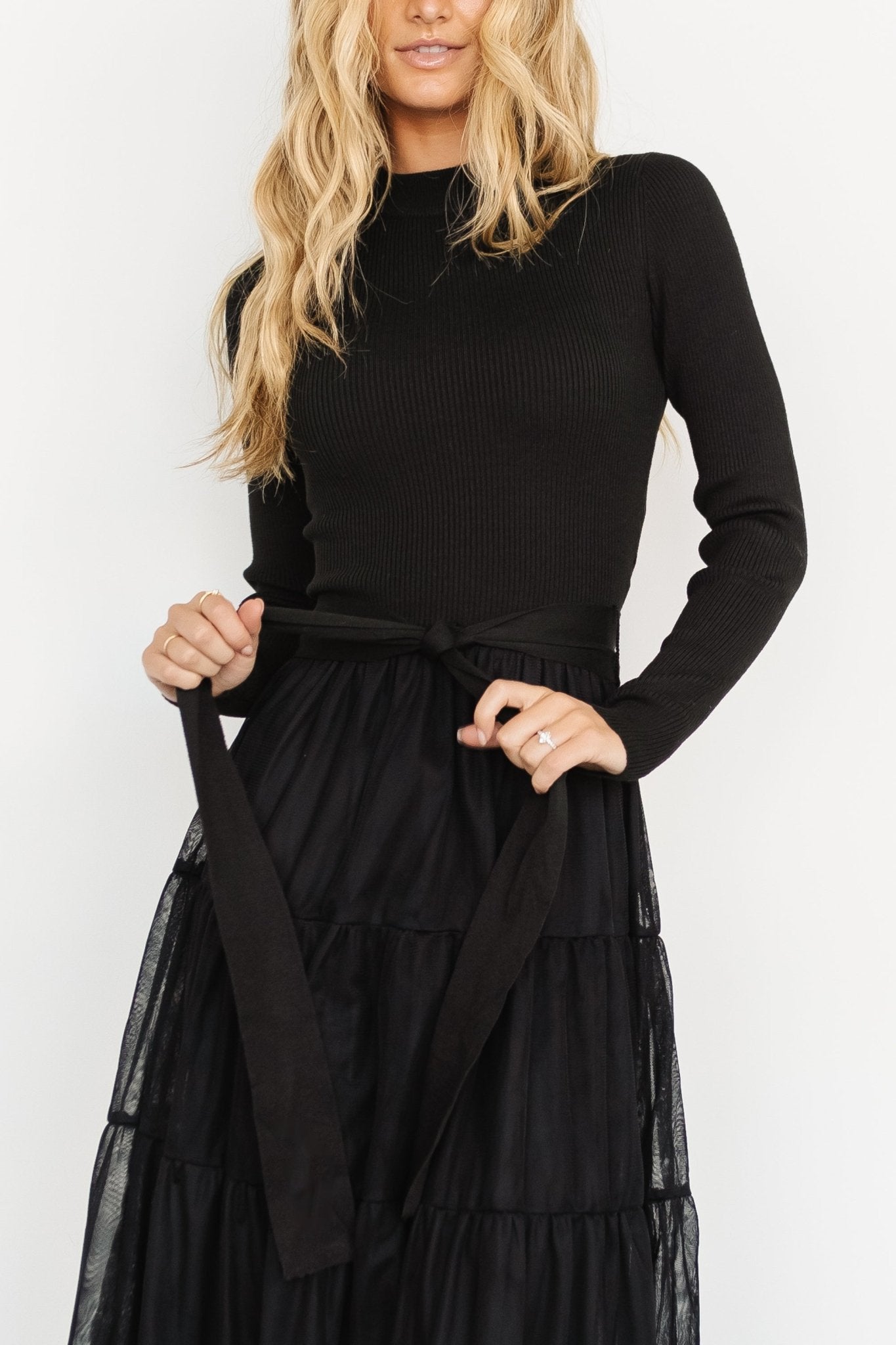 Demi Sweater Tulle Dress | Black - Baltic Born