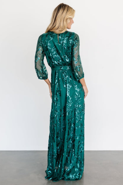 Destiny Sequin Maxi Dress | Emerald - Baltic Born