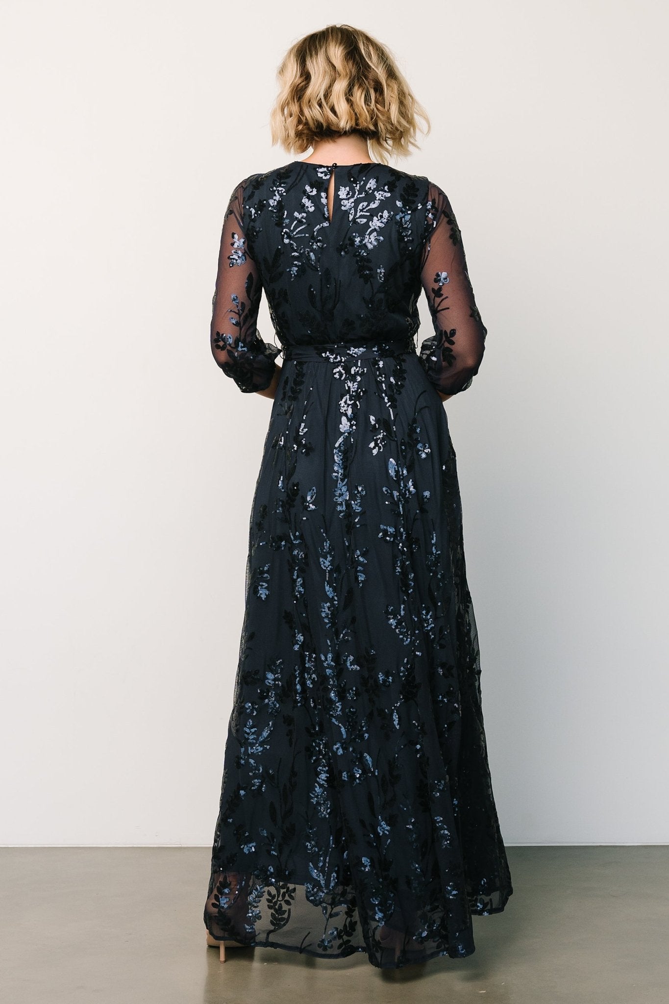 Destiny Sequin Maxi Dress | Navy - Baltic Born