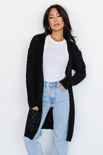 Devman Knit Cardigan | Black - Baltic Born