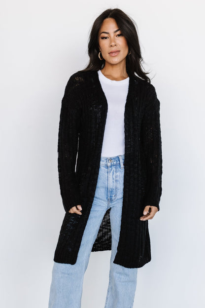 Devman Knit Cardigan | Black - Baltic Born