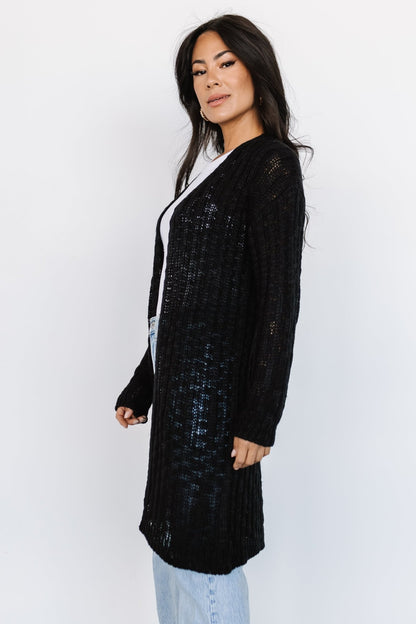 Devman Knit Cardigan | Black - Baltic Born