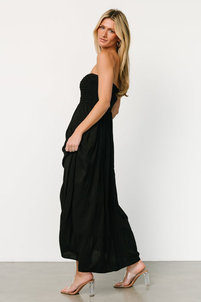 Domenica Strapless Maxi Dress | Black - Baltic Born