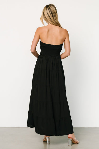 Domenica Strapless Maxi Dress | Black - Baltic Born