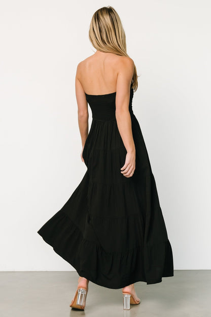 Domenica Strapless Maxi Dress | Black - Baltic Born