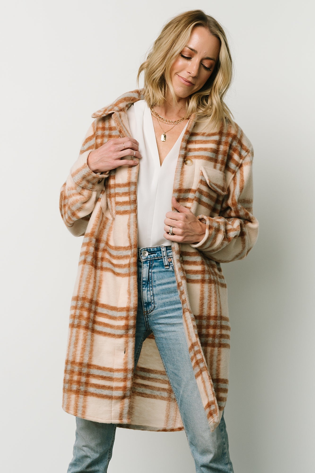 Durango Plaid Shacket | Oatmeal + Mocha - Baltic Born