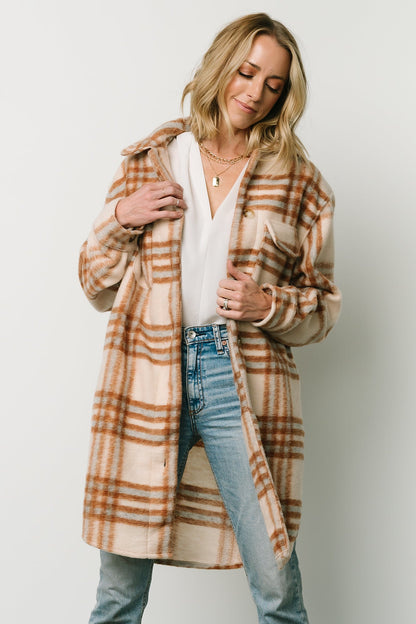 Durango Plaid Shacket | Oatmeal + Mocha - Baltic Born