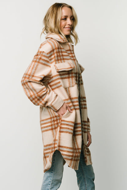 Durango Plaid Shacket | Oatmeal + Mocha - Baltic Born