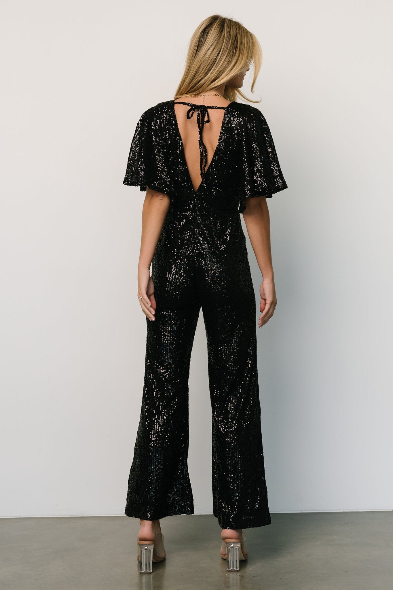 Dynasty Sequin Jumpsuit Black Baltic Born 7811