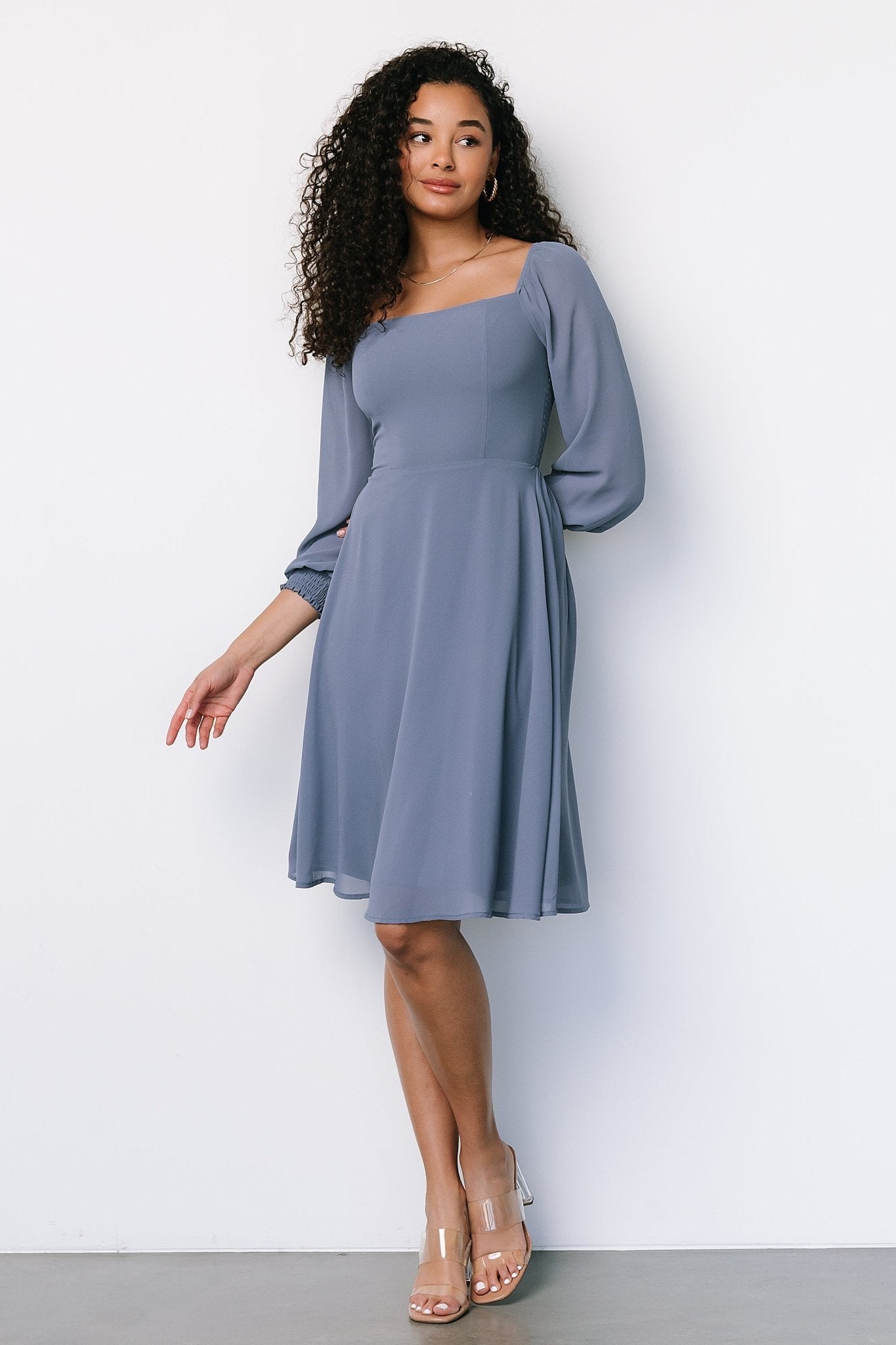 Elise Short Dress | Whisper Blue - Baltic Born