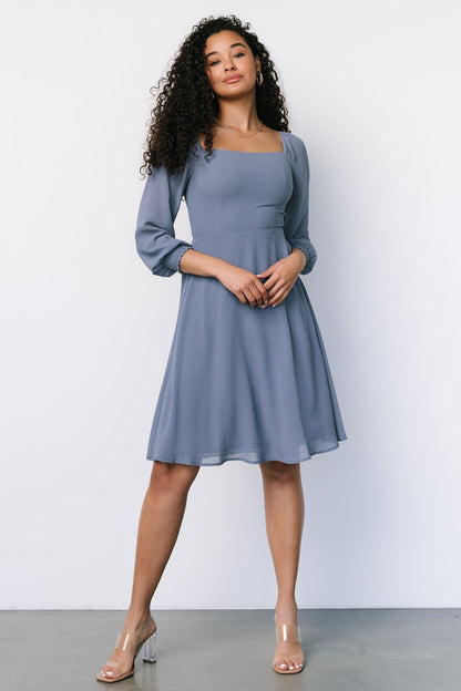 Elise Short Dress | Whisper Blue - Baltic Born