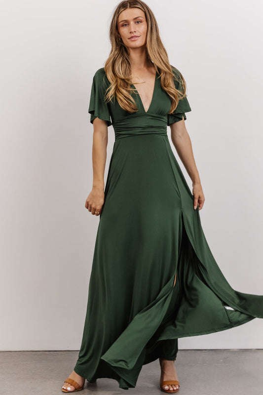 Emberly Maxi Dress | Hunter Green - Baltic Born